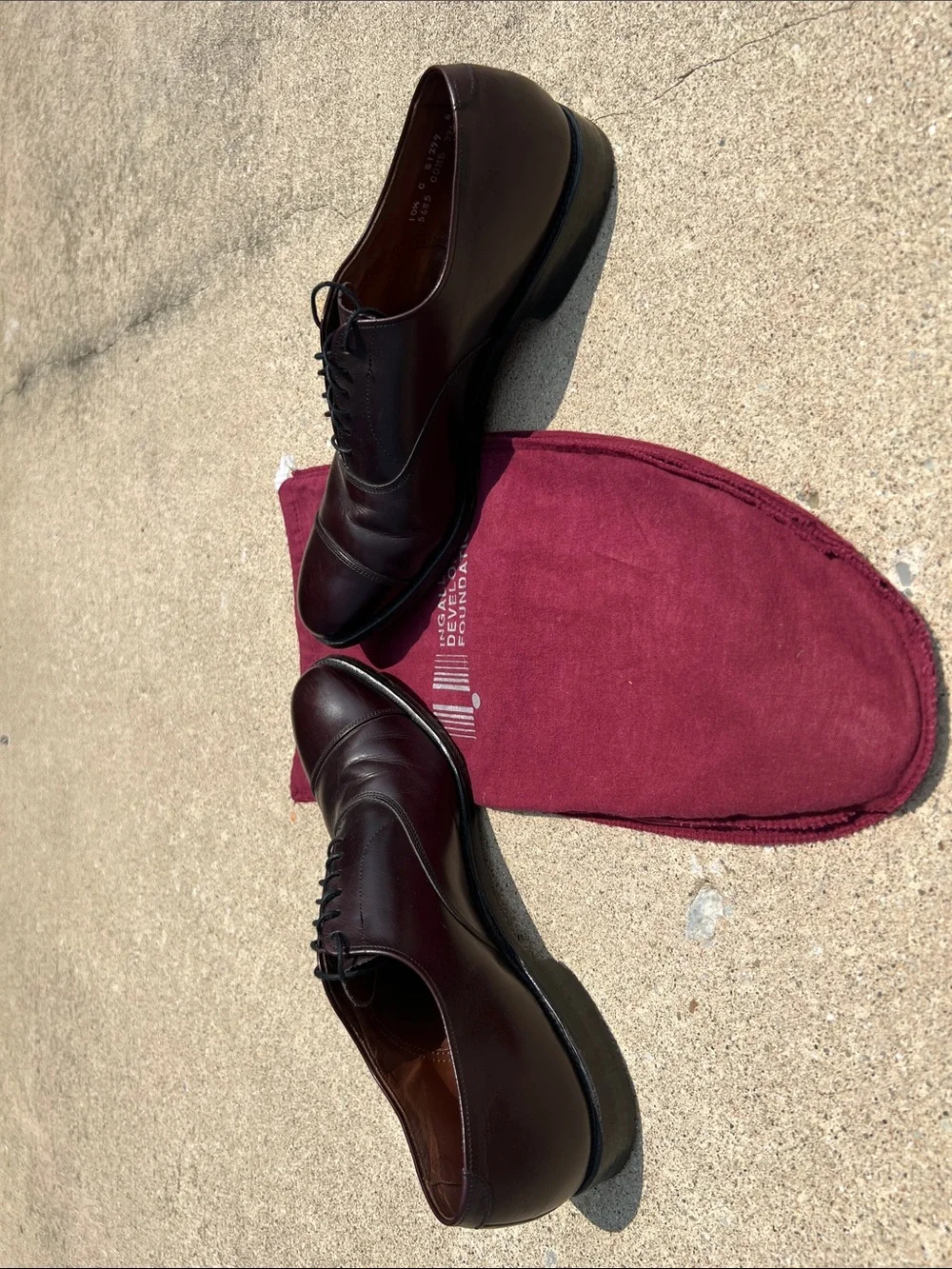 Allen Edmonds Men's Cap-Toe Oxfords in Dark Burgundy